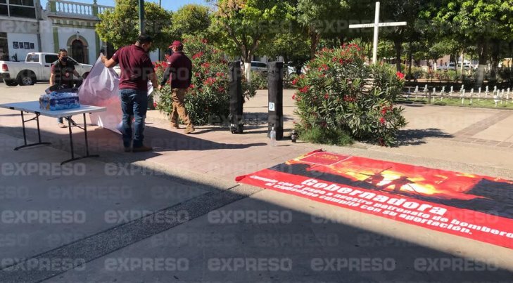 Video - Sindicato de Bomberos de Hermosillo realiza plantón