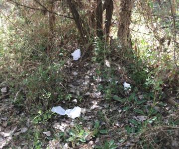 Latas de cerveza, toallas sanitarias, basura... de todo dejan en el río en Rayón