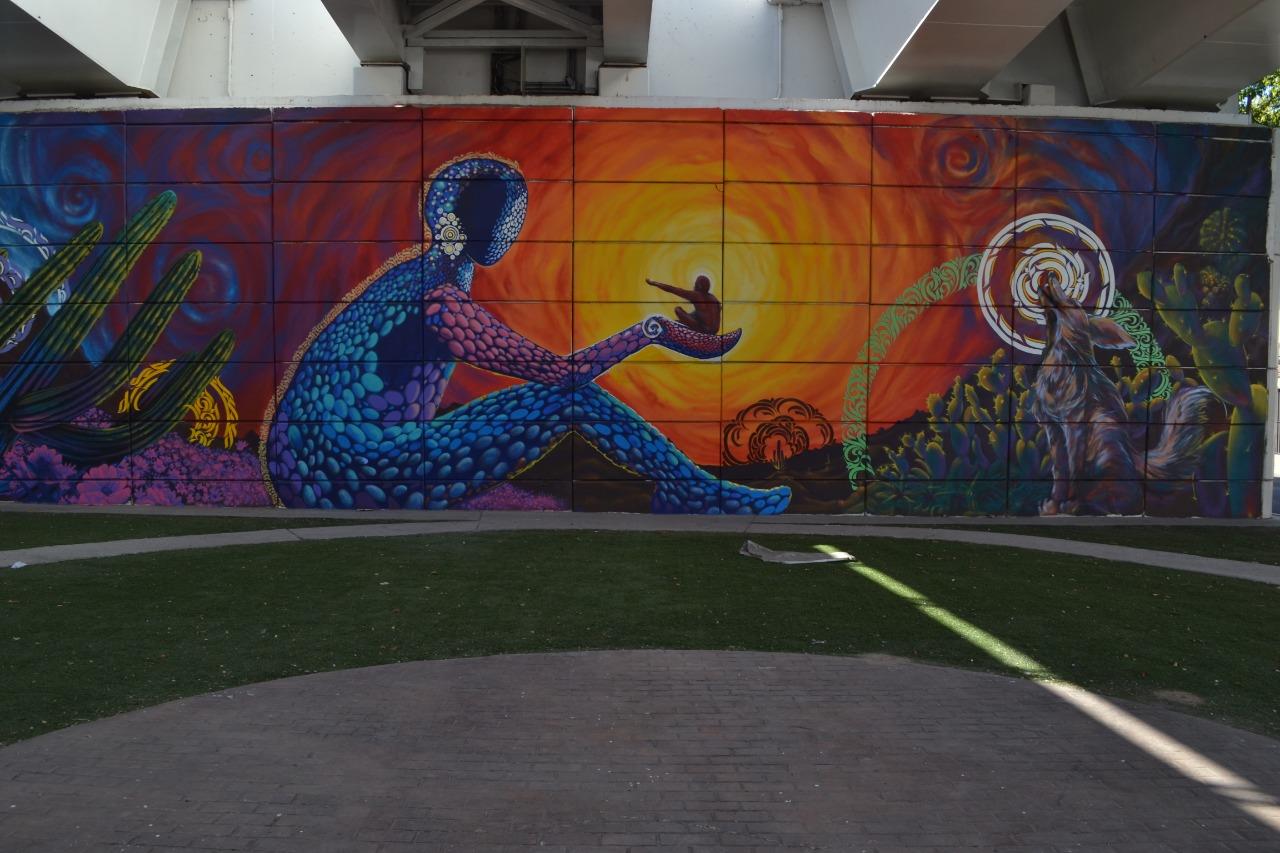 Este mural pintado debajo de un puente en Hermosillo te cautivará