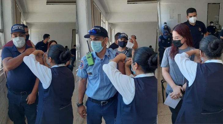 ¡Vacunados! Bomberos de Guaymas reciben su primera dosis