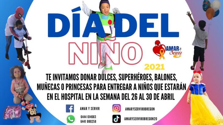 Amar y Servir celebrará el Día del Niño con los pequeños de oncología del IMSS Obregón