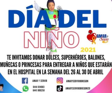 Amar y Servir celebrará el Día del Niño con los pequeños de oncología del IMSS Obregón