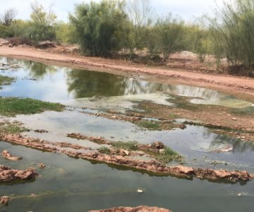 Vecinos de Las Brisas de Obregón denuncian gran fuga de aguas negras en la zona