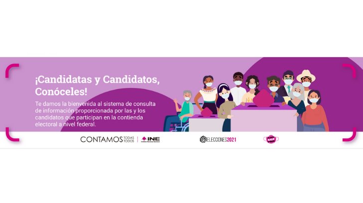 INE invita a conocer a los candidatos de las elecciones 2021