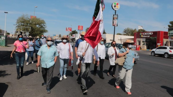 Personal de Salud de Obregón se une a la marcha nacional para su aplicación de vacunas