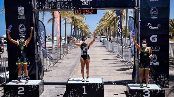 Rosa María Tapia gana el oro para Sonora en el 11° Triatlón Isla de Tris