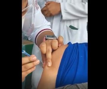Video donde se simula vacunar, error o montaje fue para afectarnos
