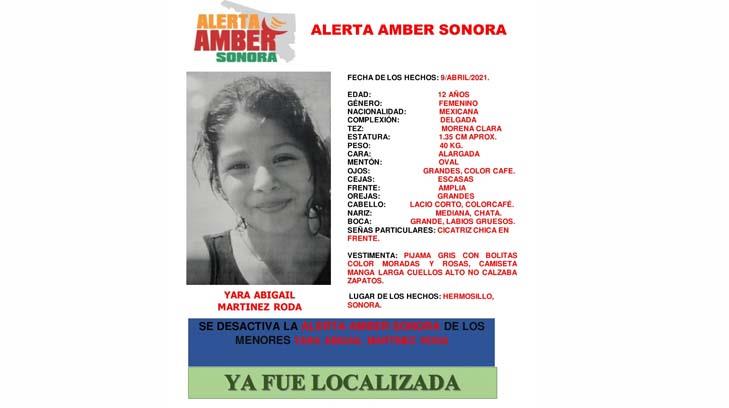 Tras horas de angustia, localizan con vida a Yara Abigail, desaparecida en Hermosillo