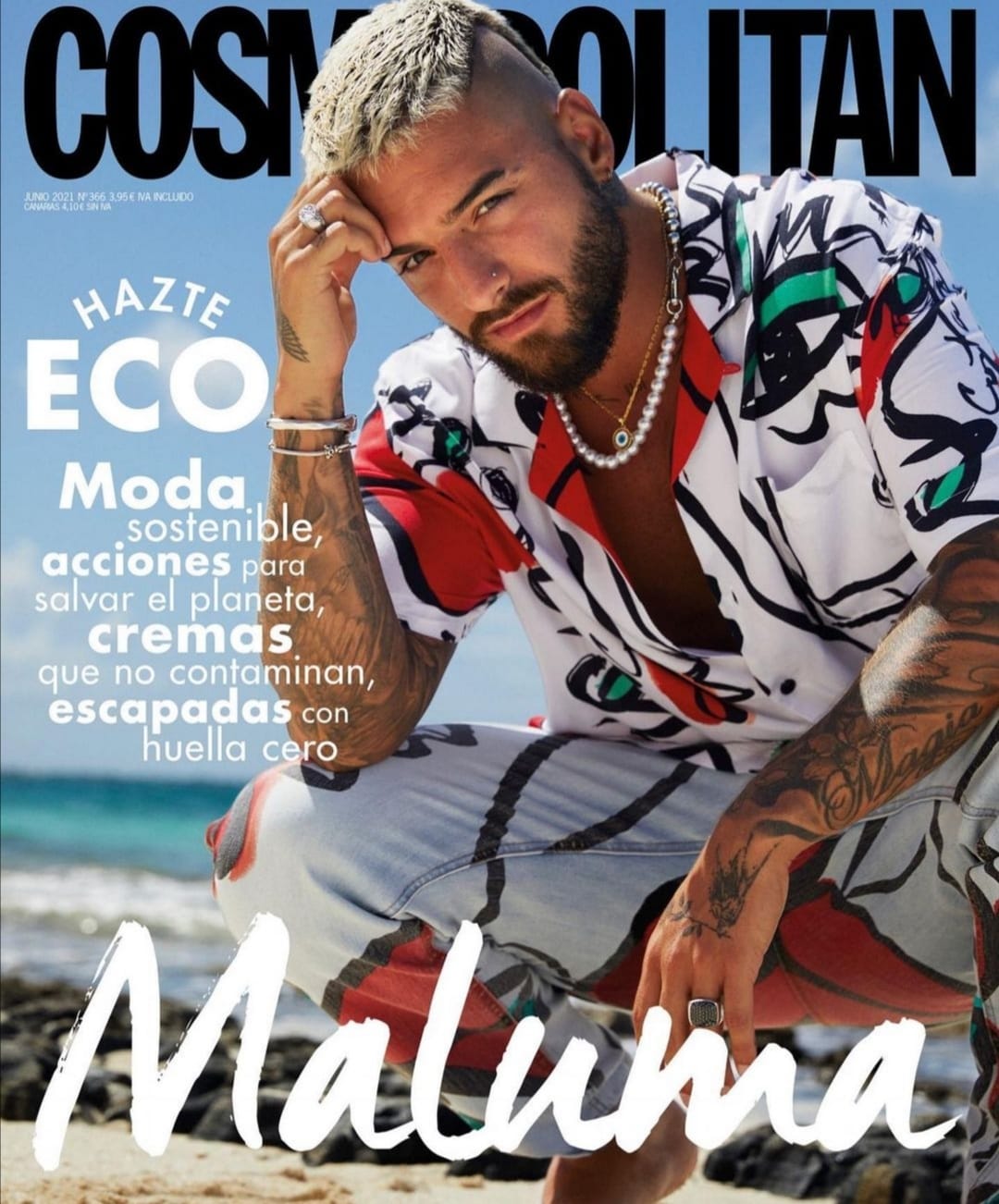 Maluma, es el primer hombre en la portada de Cosmopolitan