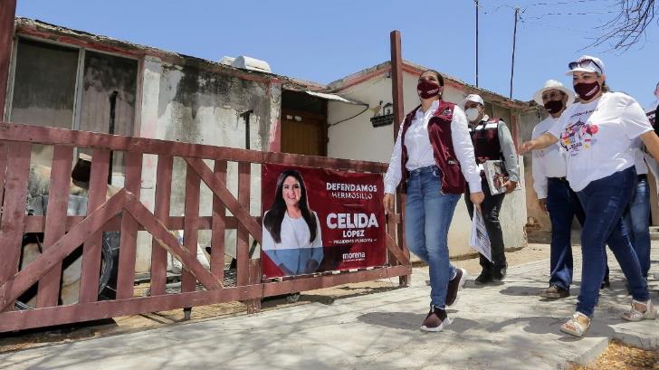 Recorre Celida López puerta a puerta las colonias de Hermosillo