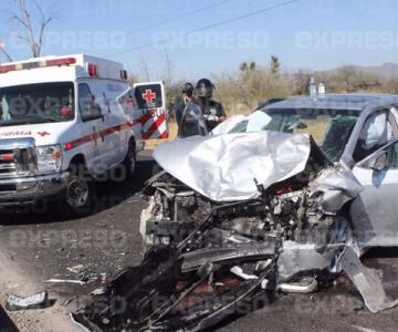 Tremendo choque deja múltiples lesionados en la carretera a San Miguel de Horcasitas