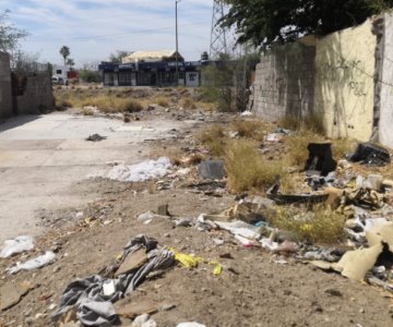 Vecinos de la Francisco Villa están hartos de un lote abandonado