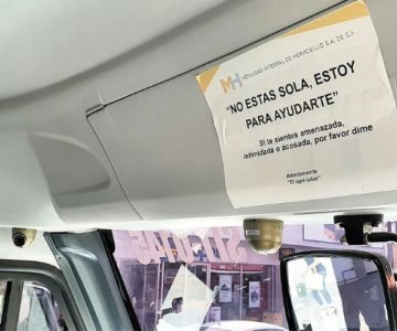 Colocan anuncios contra el acoso a las usuarias en los camiones de UNE