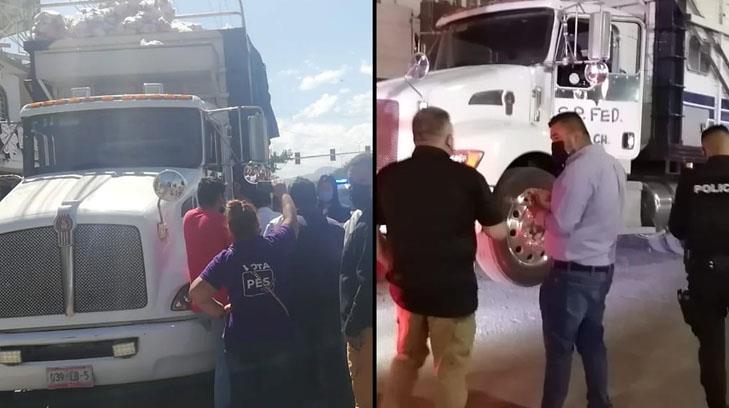 Denuncian hallazgo de camión con despensas para usos electorales