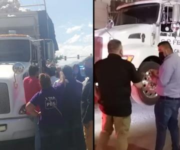 Denuncian hallazgo de camión con despensas para usos electorales