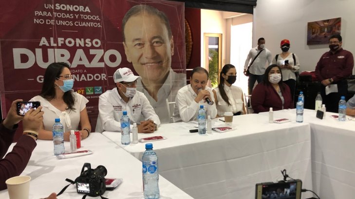 Alfonso Durazo Montaño ofrece rueda de prensa en Nogales