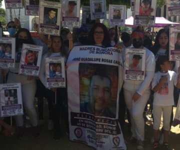 Madres de Huatabampo también salieron a marchar por sus desaparecidos en su día