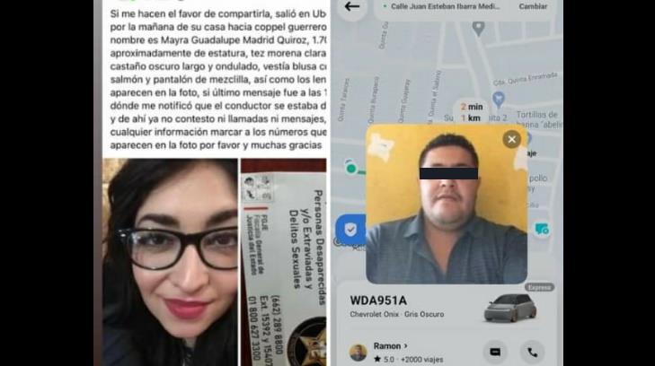 Familiares de Mayra desmienten información sobre el chofer de Uber
