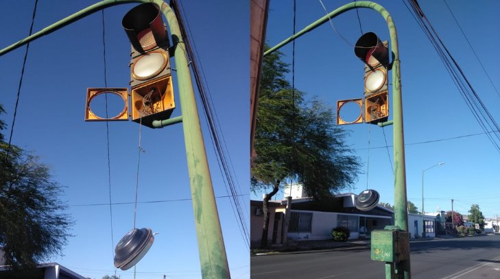 ¡Cuidado! Un semáforo en la colonia Modelo se encuentra averiado