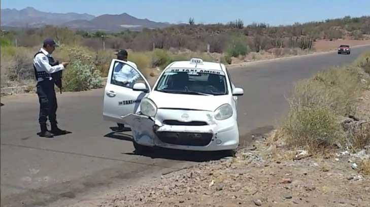 ¡Impactante choque de frente al norte de Guaymas!