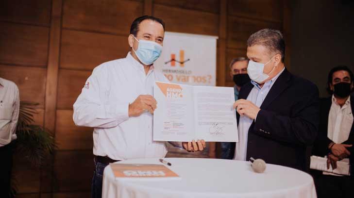 Toño Astiazarán firma compromiso con la Asociación Hermosillo ¿cómo vamos?