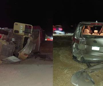 Repentino cambio de carril provoca tremendo accidente en el tramo Hermosillo-Guaymas