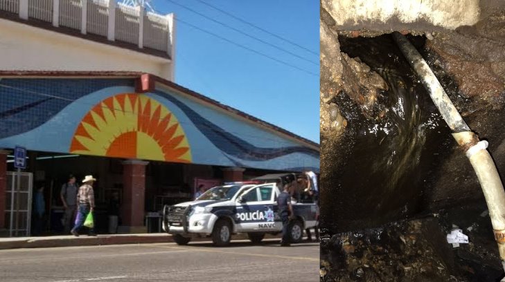 Fuga en el Mercado de Navojoa desperdicia gran cantidad de agua