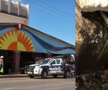 Fuga en el Mercado de Navojoa desperdicia gran cantidad de agua