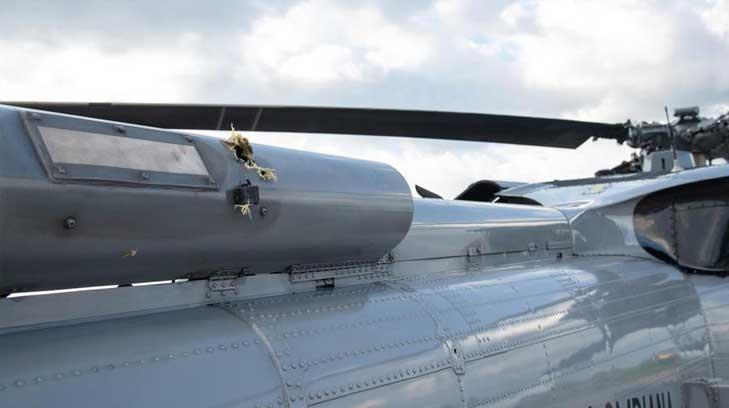 Helicóptero del presidente de Colombia recibe 6 impactos de bala