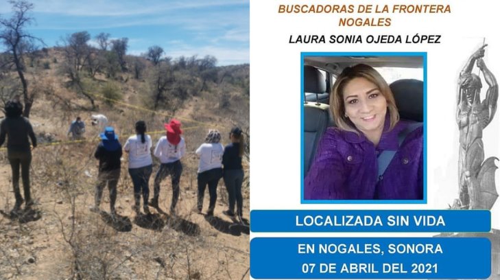 Identifican restos localizados en Nogales, eran de Laura, desaparecida hace más de 2 años