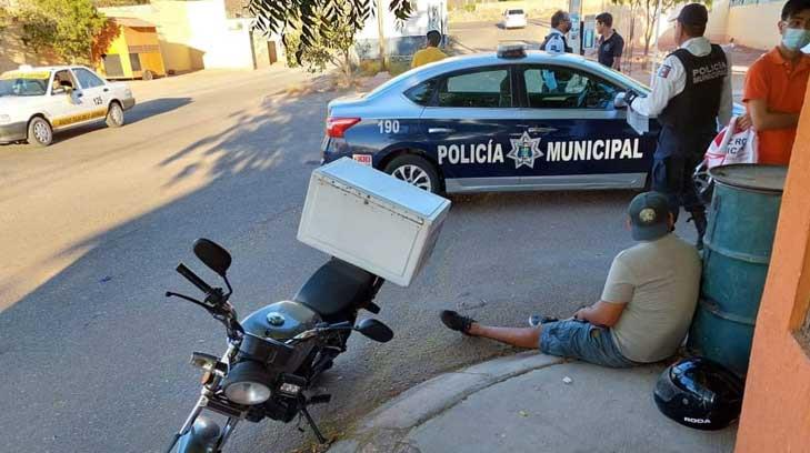 Le roban la moto y la comida que iba entregar