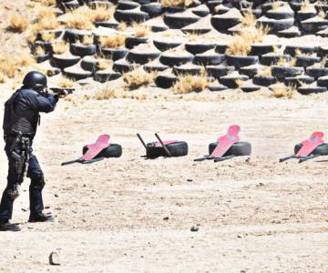 Agentes de los 3 órdenes de gobierno realizan práctica de tiro