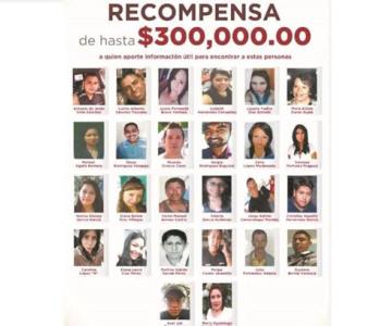 FGJEM ofrece $300 mil pesos por información sobre 26 desaparecidos