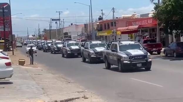 Mega operativo policiaco paraliza a Guaymas