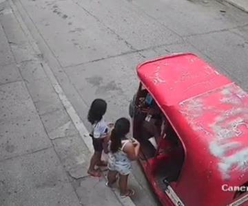 Indignante: captan a taxista que se estaciona para abusar sexualmente de dos niñas en plena calle
