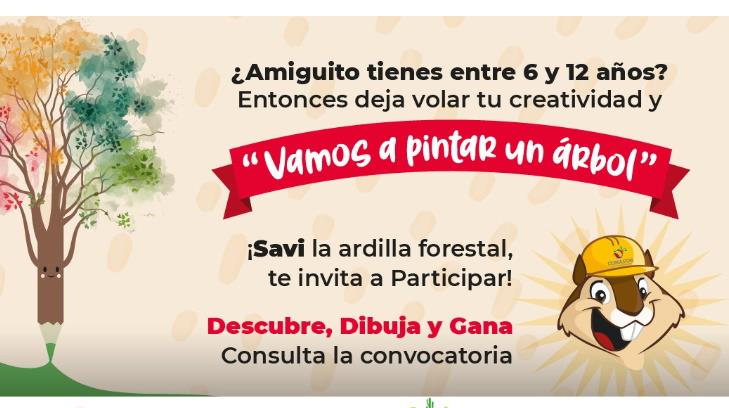 Conafor invita a niños y niñas a pintar un árbol