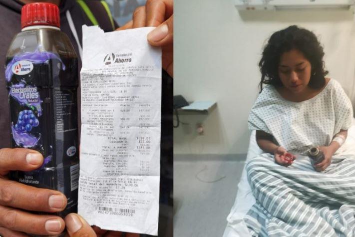 Mujer compra suero para la deshidratación; era aceite quemado de carro y ahora está grave en el hospital