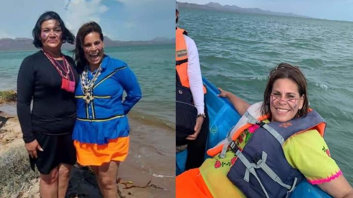 Alcaldesa de Guaymas desata polémica en redes tras fotos en la Isla del Tiburón