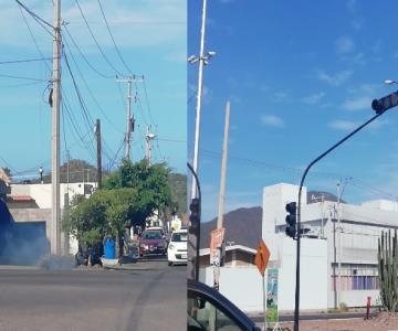 Un fuerte tronido y 8 semáforos se apagaron en Guaymas