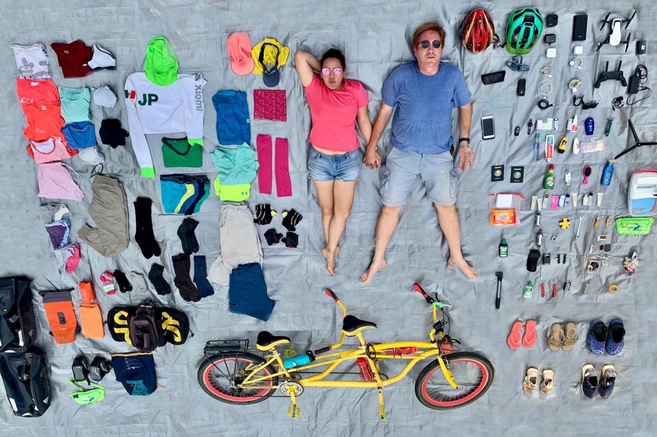 Recorren todo México en bicicleta y han llegado juntos al infernal calor de Sonora