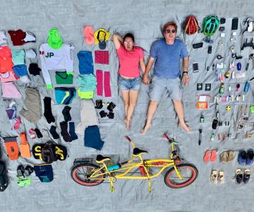 Recorren todo México en bicicleta y han llegado juntos al infernal calor de Sonora