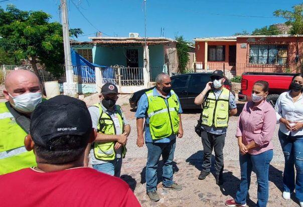 Protección Civil y alcaldesa de Guaymas acuden a evaluar daños por sismos