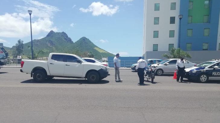 Encontronazo en Guaymas; motociclista resulta lesionado en choque