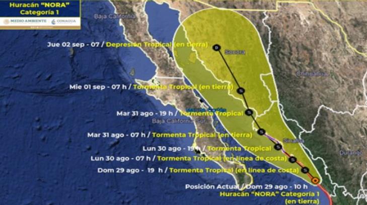 Se eleva alerta en Sonora por huracán Nora: emiten alerta Azul y Verde