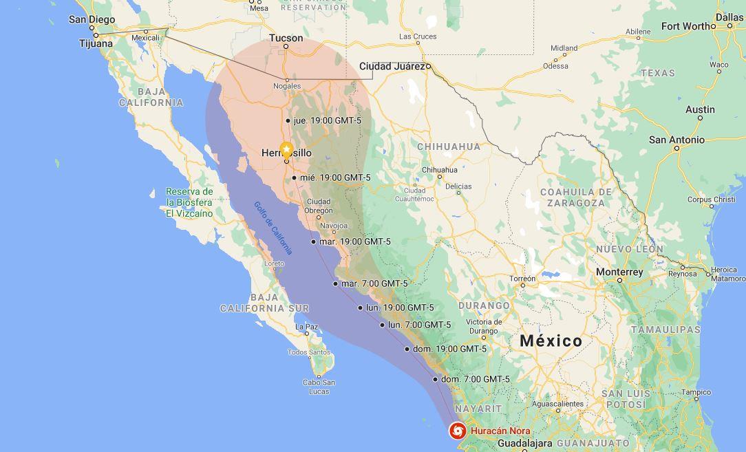Alerta azul en Sonora por huracán Nora; aquí te explicamos en qué consiste