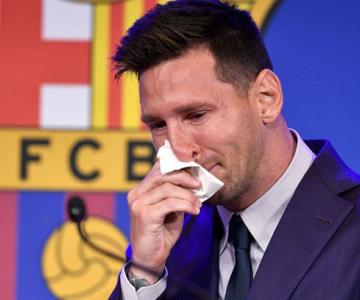 Entre lágrimas, así fue la despedida de Messi del Barcelona