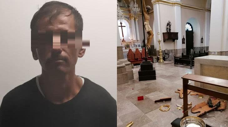 Identifican y detienen al responsable de dañar la Catedral de Hermosillo