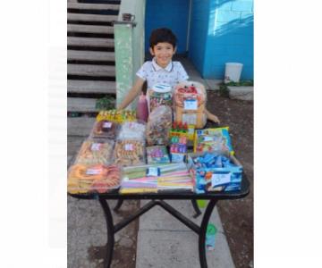 Inspirado en su padre, Ángel de 8 años emprende su negocio para cubrir sus gastos escolares