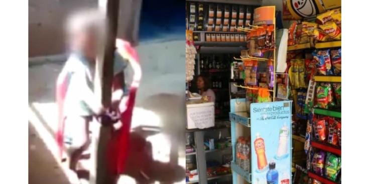 Amarra y abandona a su hijo como castigo porque le pidió una Coca de la tienda y le trajo una de sabor