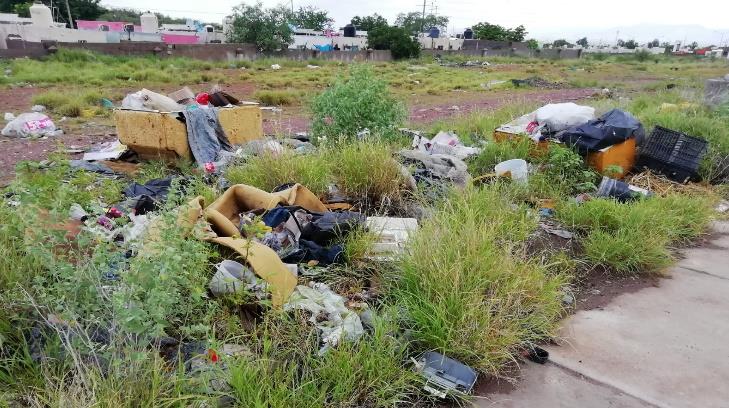 Recolección de basura pasa una vez al mes pero no recoge nada en este basurero de Guaymas